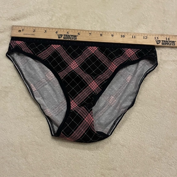 Victoria’s Secret net pink black plaid panties - Picture 3 of 6